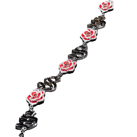 Sterlina Rose Charm Bracelet