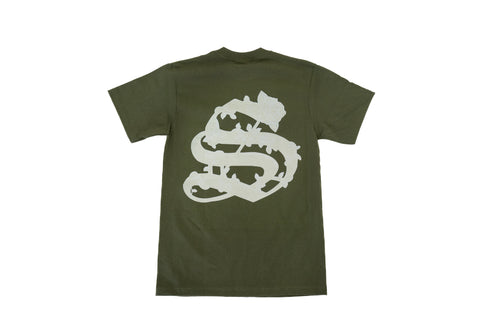 Olive Green Over sized Heavyweight T-Shirt