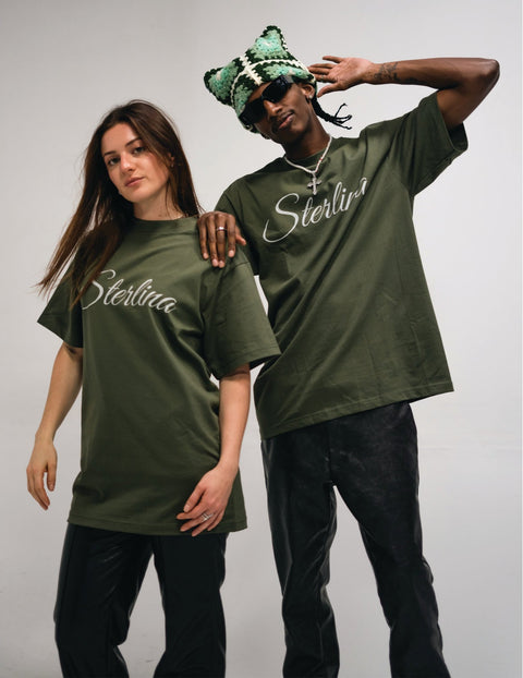 Olive Green Over sized Heavyweight T-Shirt