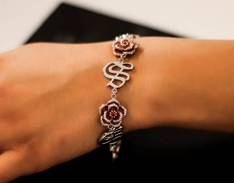 Sterlina Rose Charm Bracelet